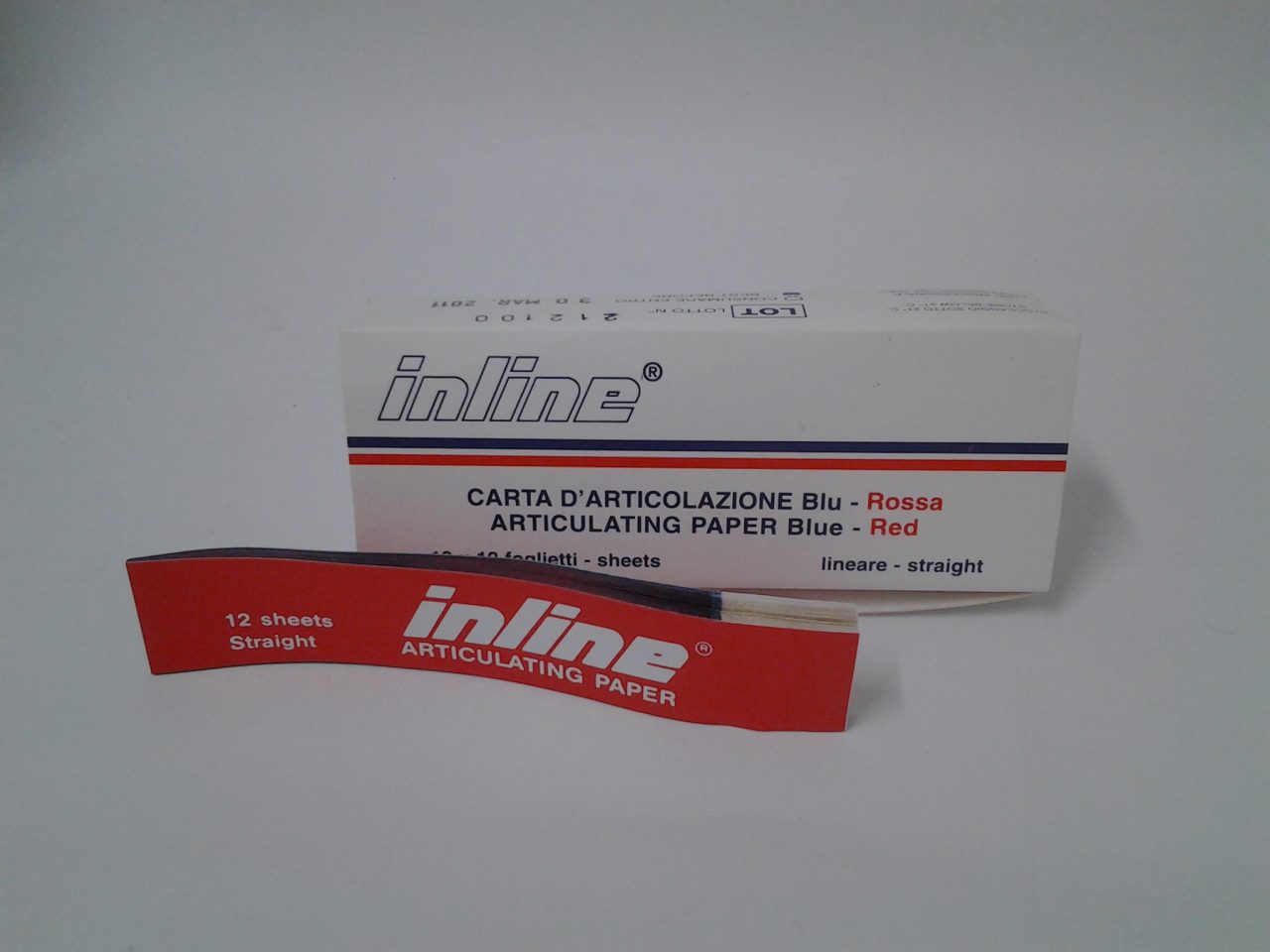 Forniture Dentali CARTA ARTICOLAZIONE DRITTA ROSSO-BLU 80