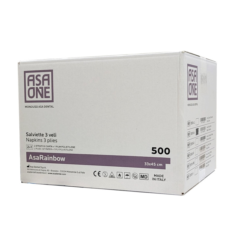 SALVIETTE RAINBOW 3 VELI ASA DENTAL - 1 CARTONE 500PZ. - immagine 2